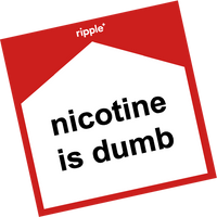 Red nicotine is dumb ripple sticker