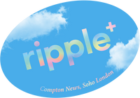 Blue cloud ripple sticker