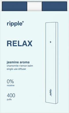 Ripple’s nicotine free jasmine diffuser, RELAX